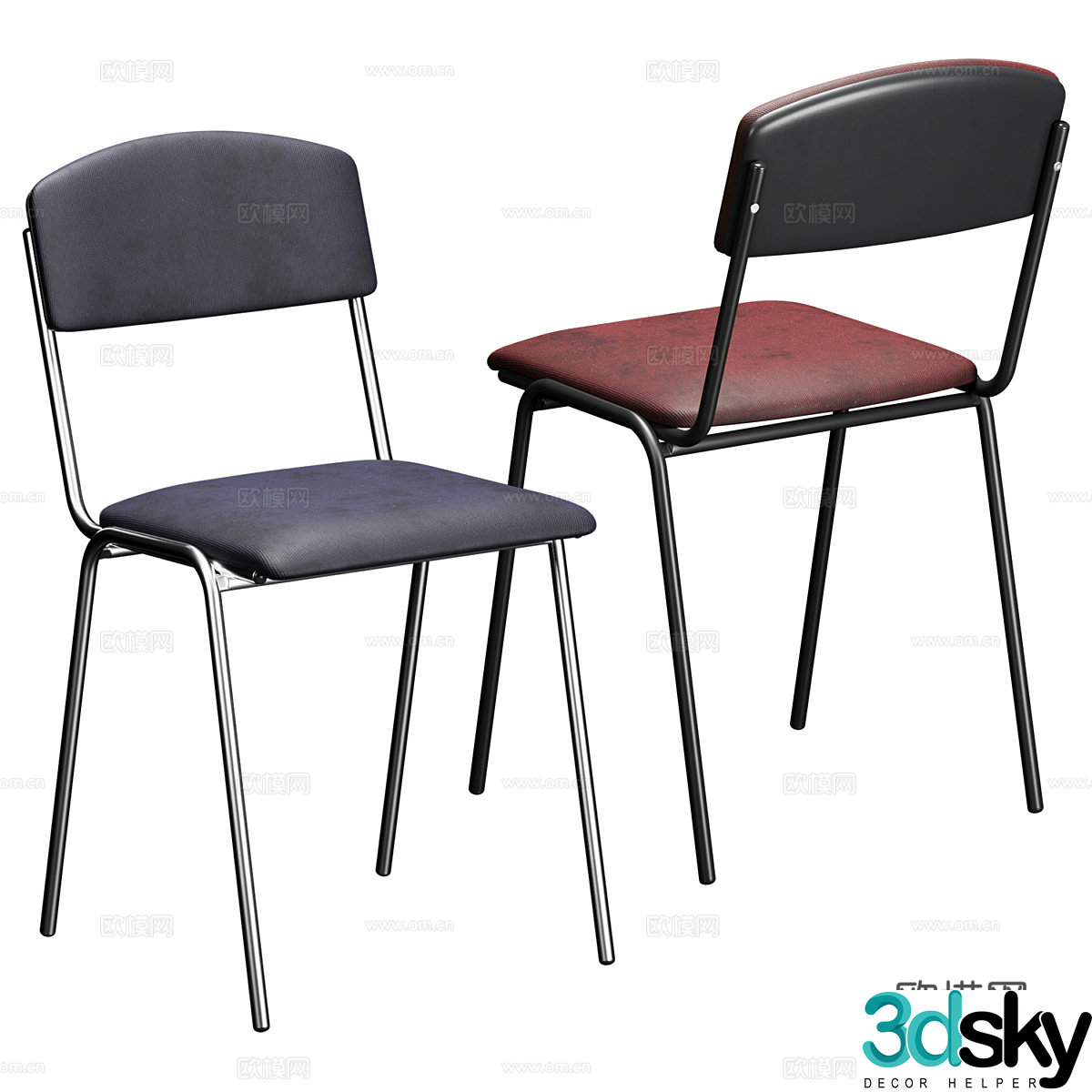 Modern Italian dining chair 3d model