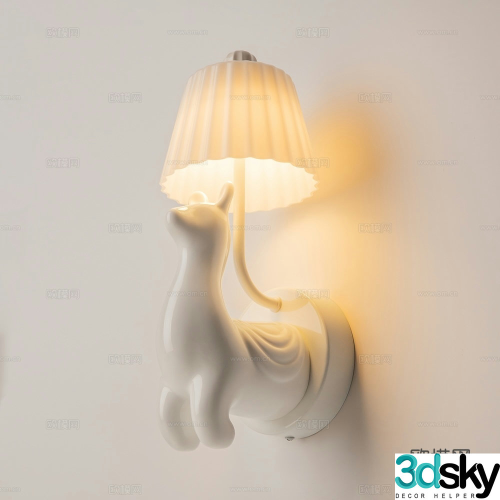 Alpaca wall lamp 3d model