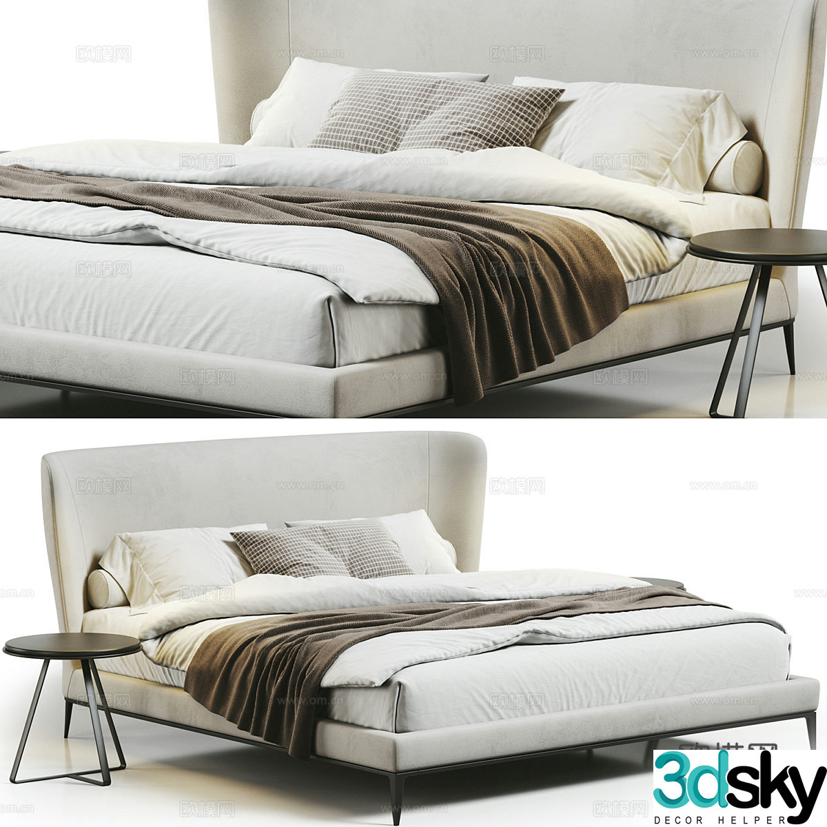 Modern Poliform Gentleman Bed 3D Model