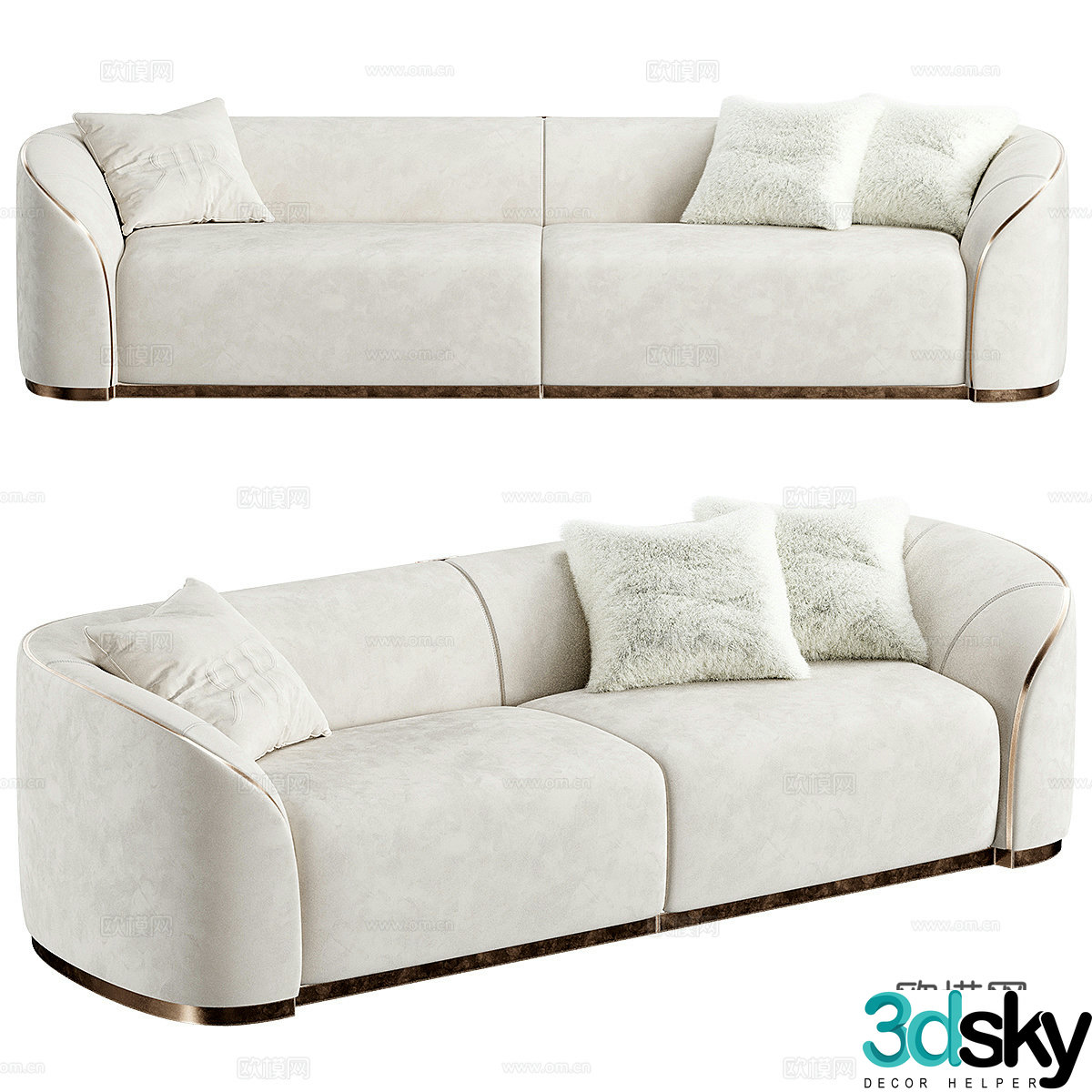 Modern light luxury PIERRE casual sofa 3D model