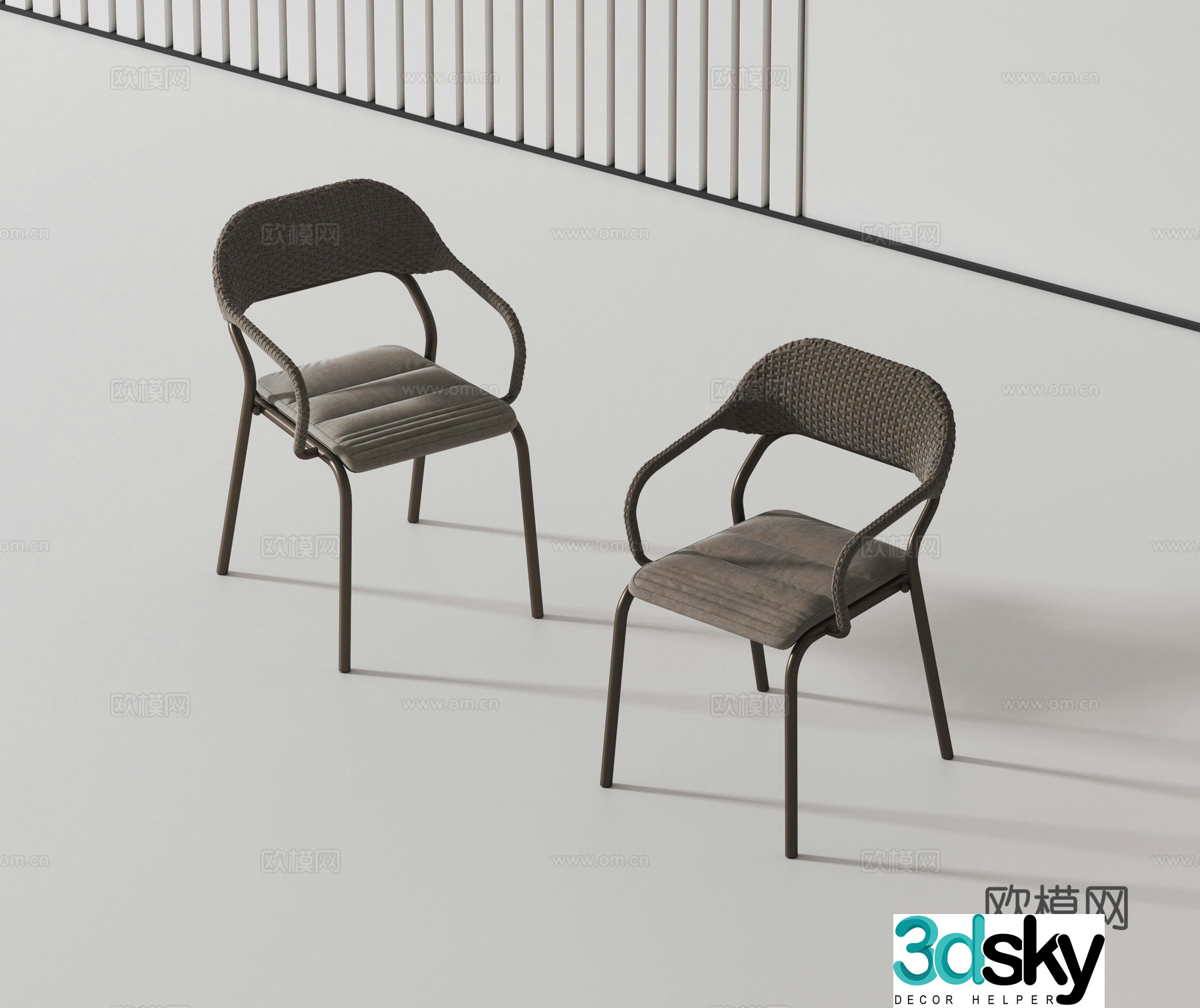 Modern single chair 3d model