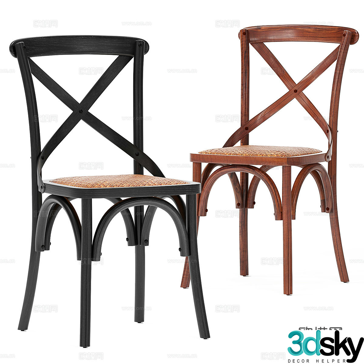 Retro dining chair Classical dining chair Wooden dining chair Solid wood dining chair Wooden leisure chair Simple European dining chair Leisure 3d model