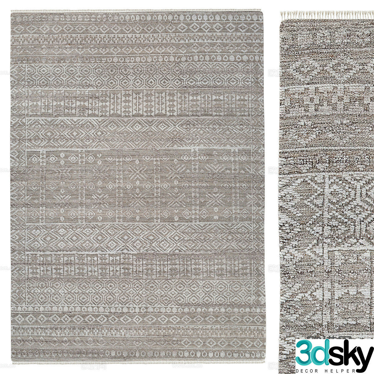 Retro carpet Style carpet Simple carpet Wasabi style carpet Folk carpet Blanket 3d model
