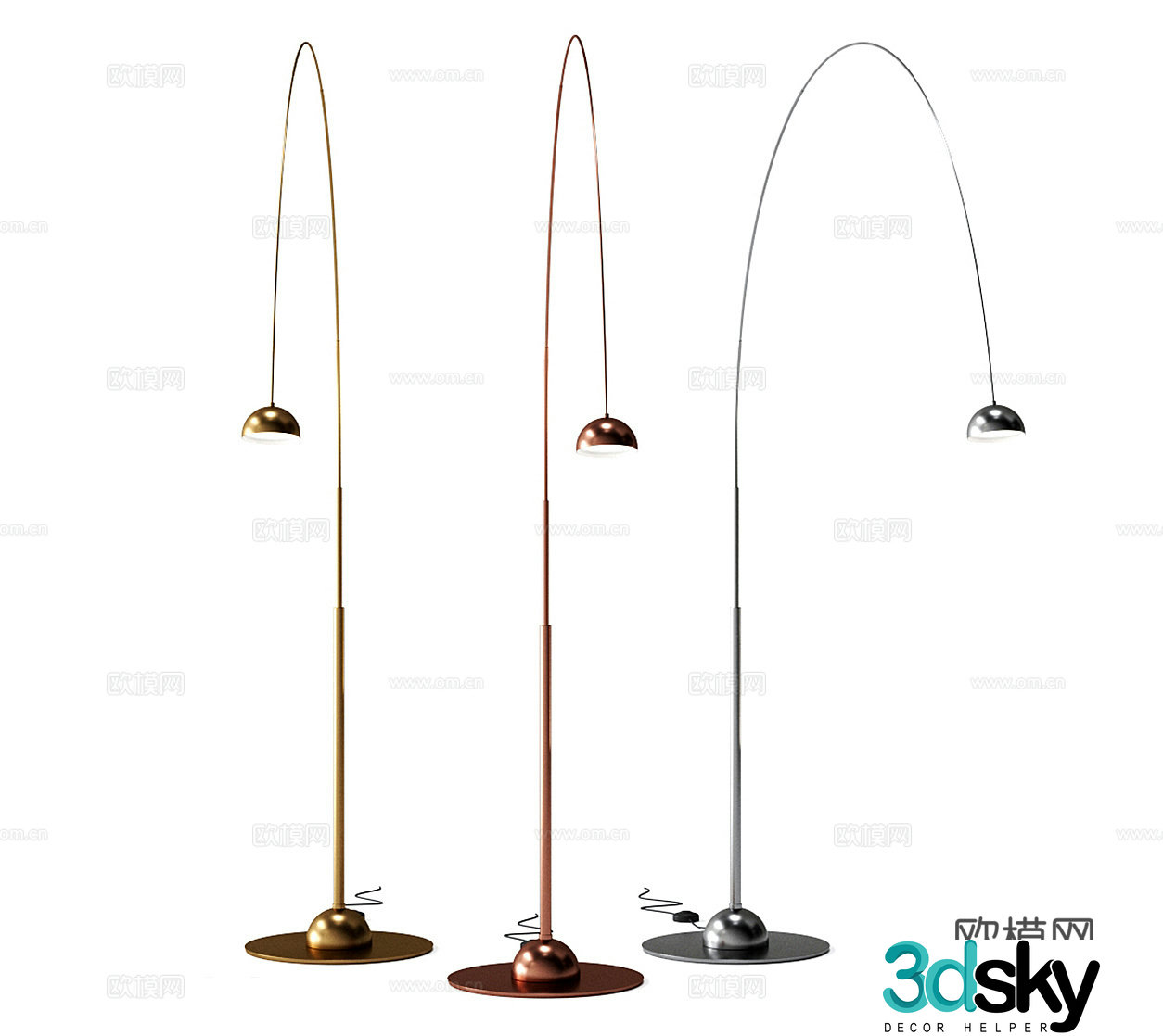 Simple floor lamp Metal floor lamp Minimalist floor lamp Fishing lamp Creative floor lamp Living room 3D model