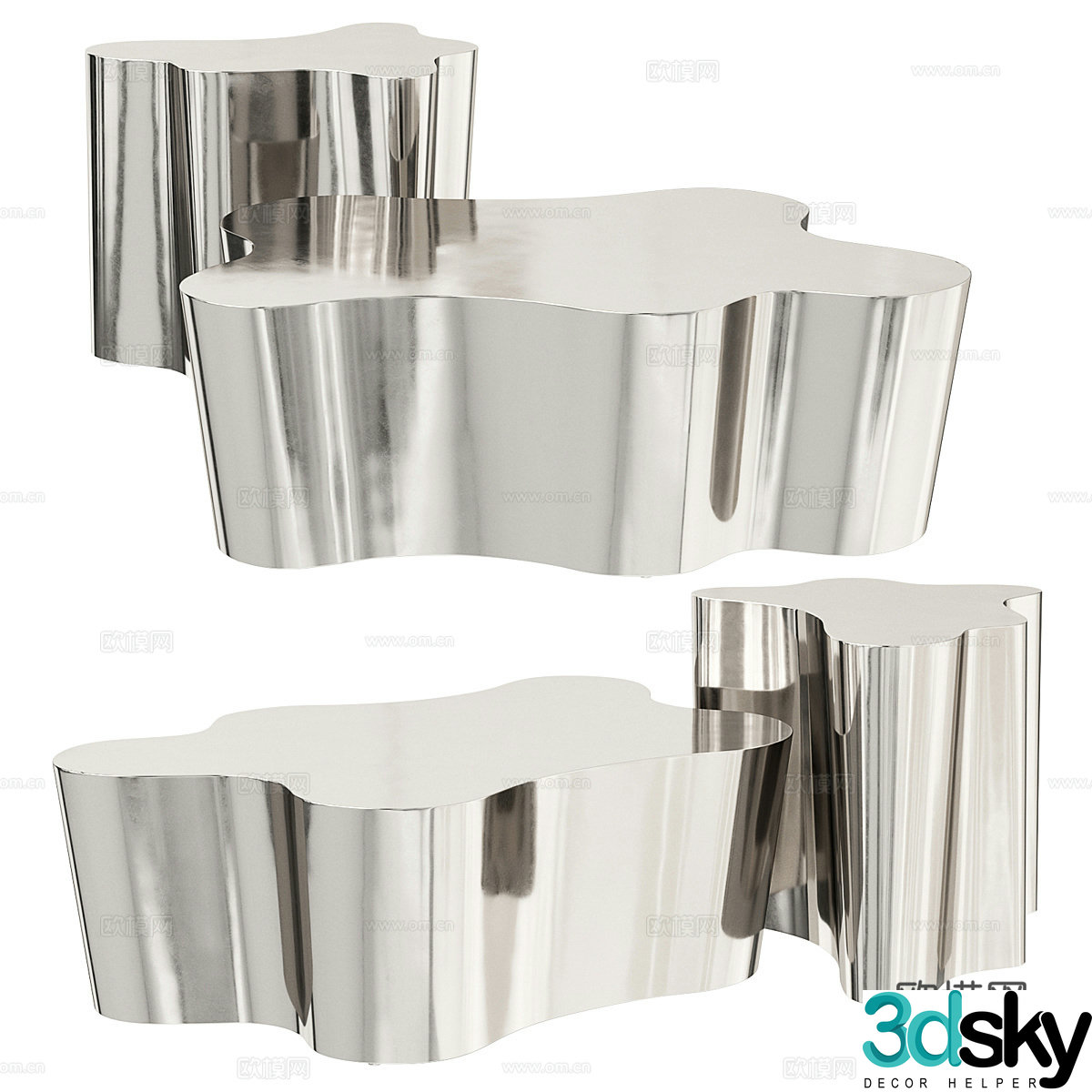 Modern Italian Eichholtz Sceptre Coffee Table 3D Model