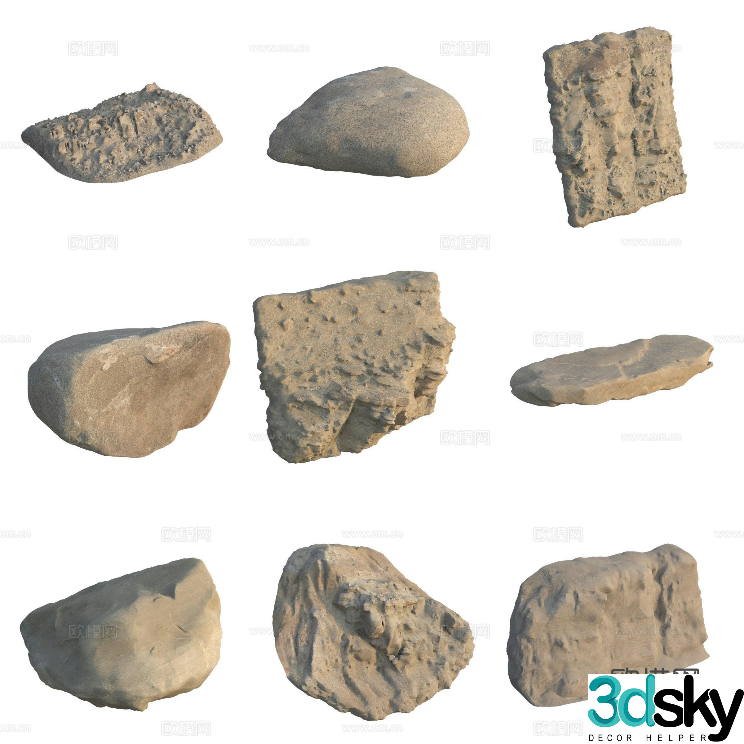 Sandstone stone 3d model