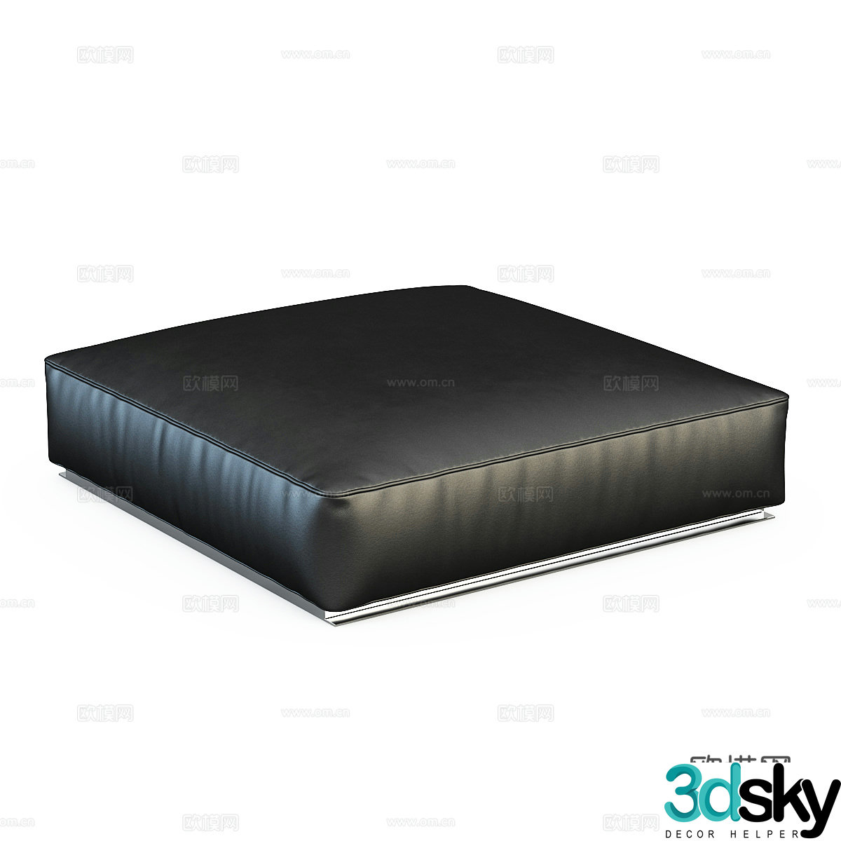 Light luxury seat cushion leather cushion leather cushion leather cushion sofa stool leather sofa stool leather 3d model