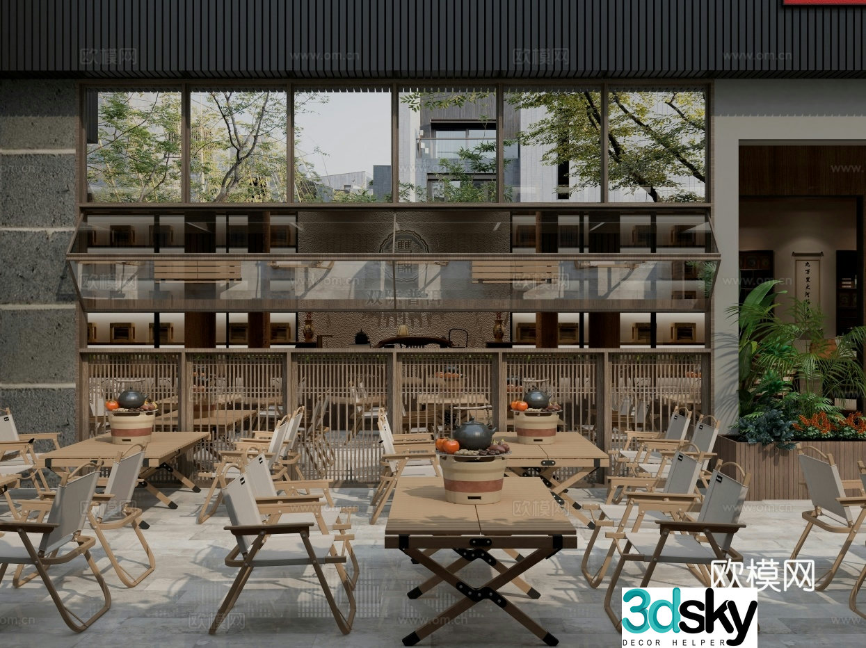 Tingyue Tea Room 3D Model