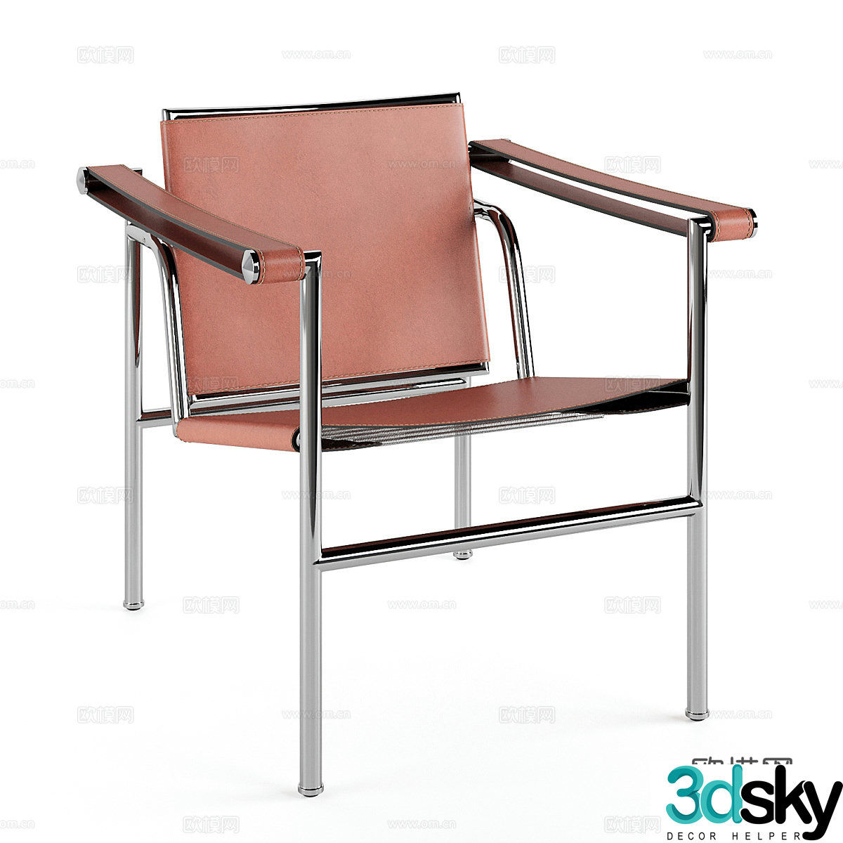 Minimalist leisure chair Art leisure chair Creative leisure chair Extremely simple chair Simple chair Wrought iron 3d model