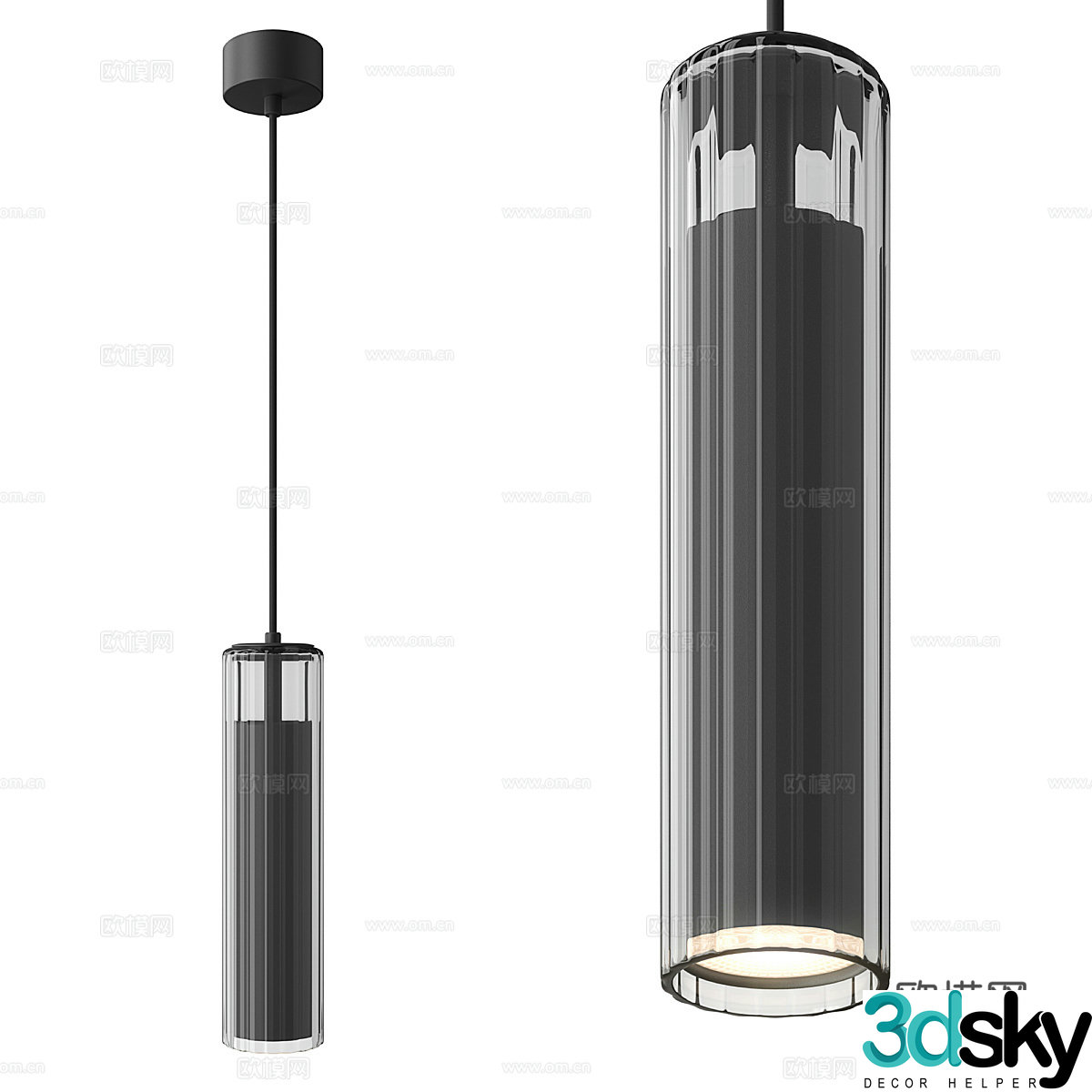 Simple chandelier Restaurant chandelier Bar chandelier Bedside chandelier Art chandelier Glass chandelier 3d model
