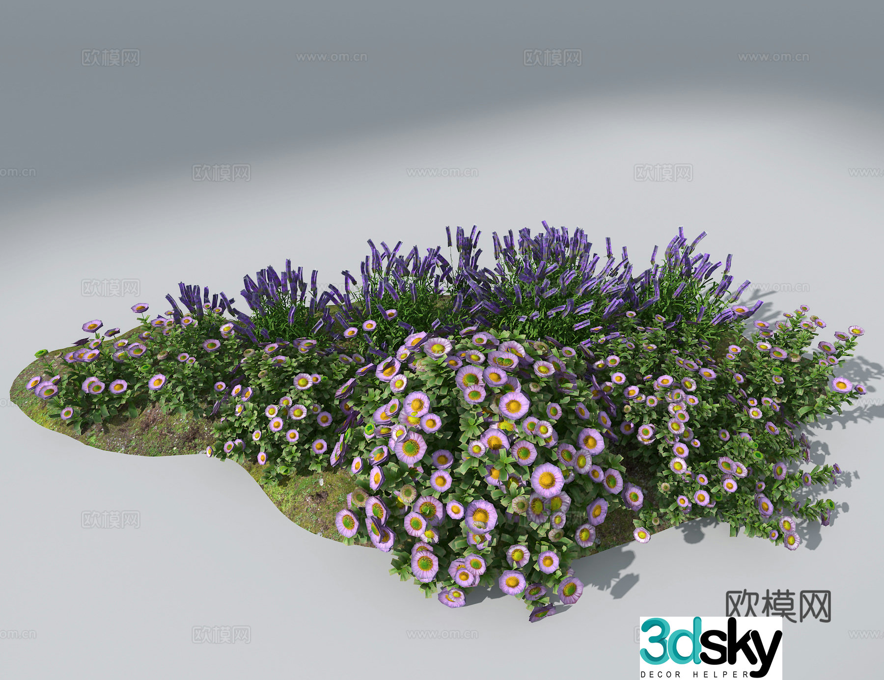 Landscape flowers 3d model