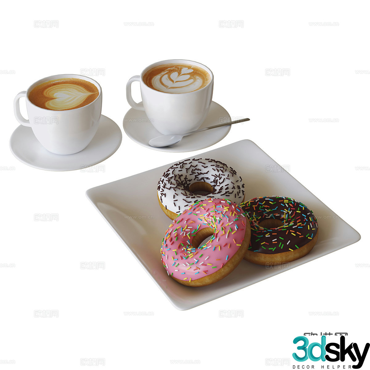 Coffee Donut 3d Model