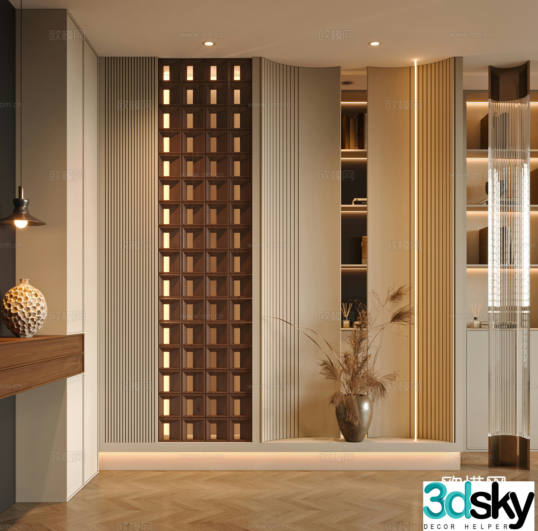 Middle-aged style entrance 3D model