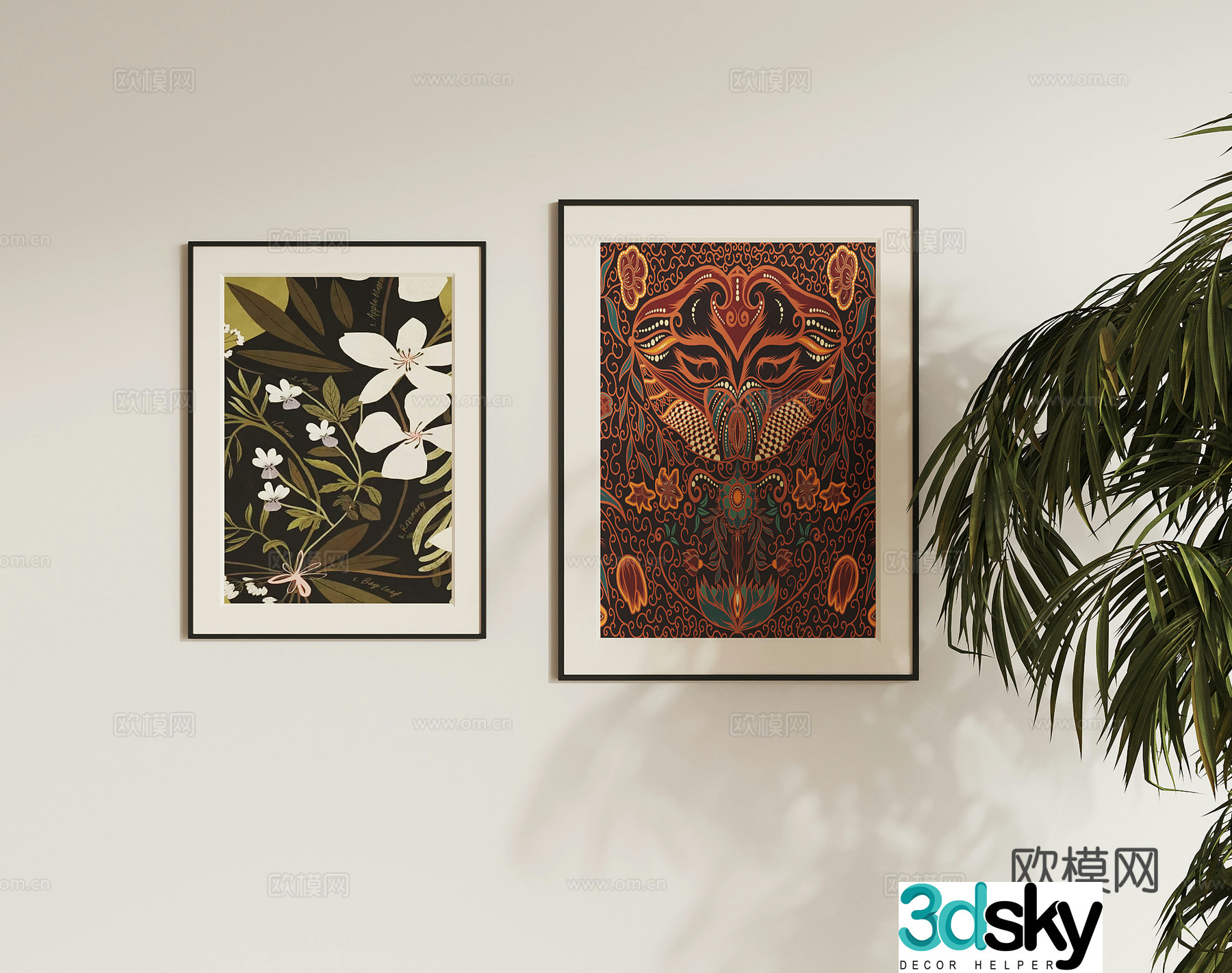 Combination hanging painting 3D model