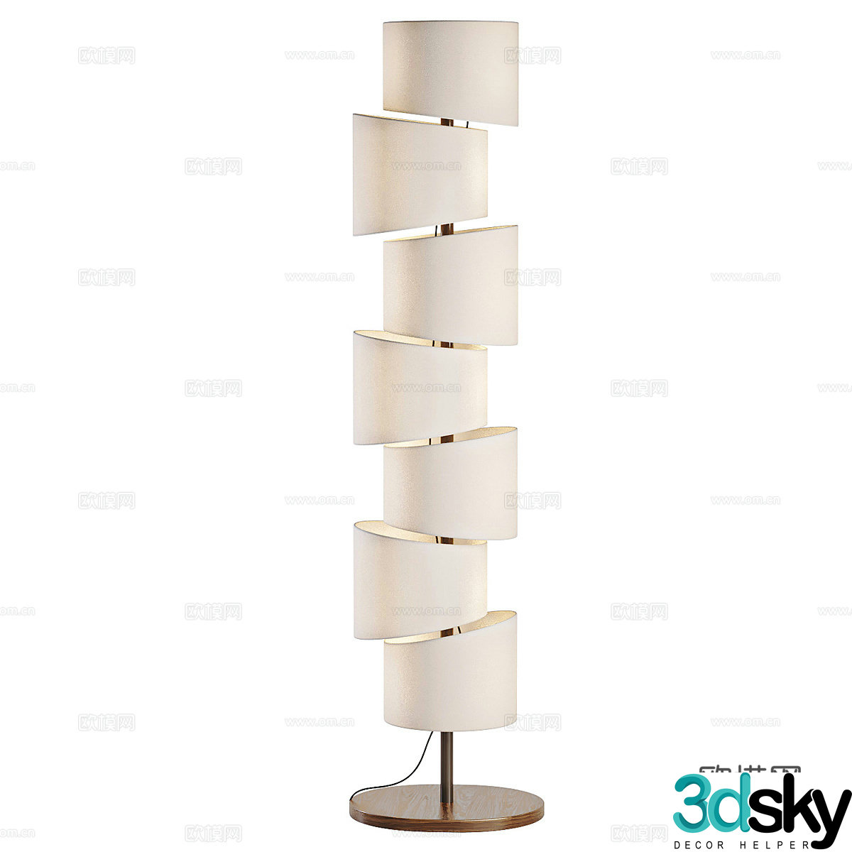 Modern Italian Ltalian Simple Floor Lamp 3D Model