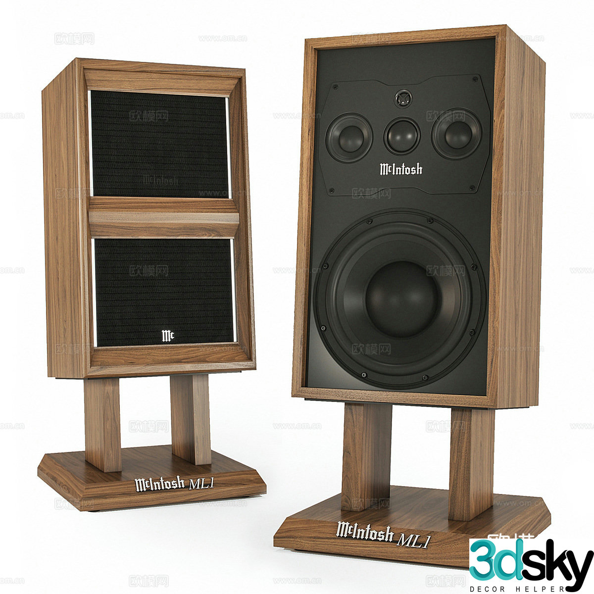 American retro McIntosh audio 3d model