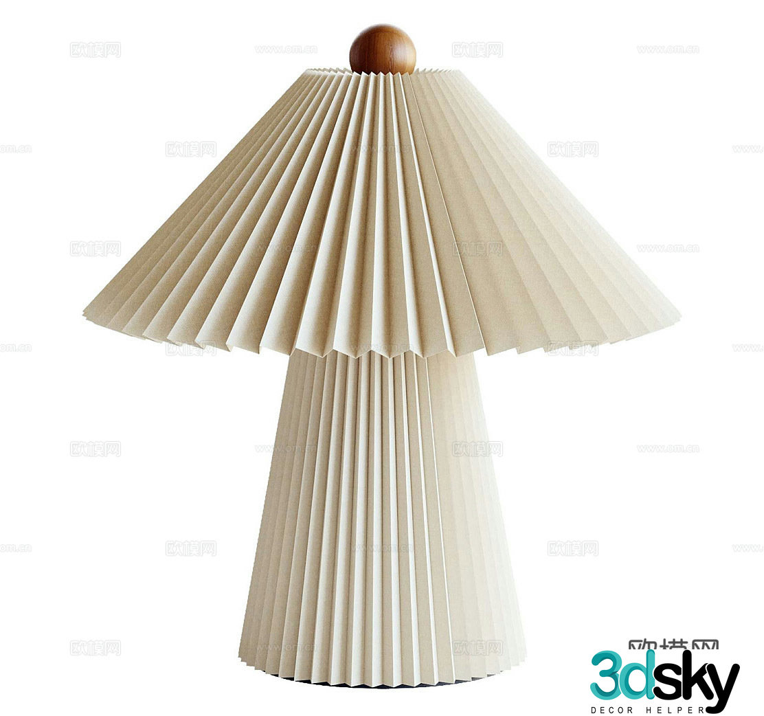 Wasabi Fengteng lamp B&B table lamp Middle-aged table lamp Paper table lamp Stone table lamp Decorative table lamp 3D model