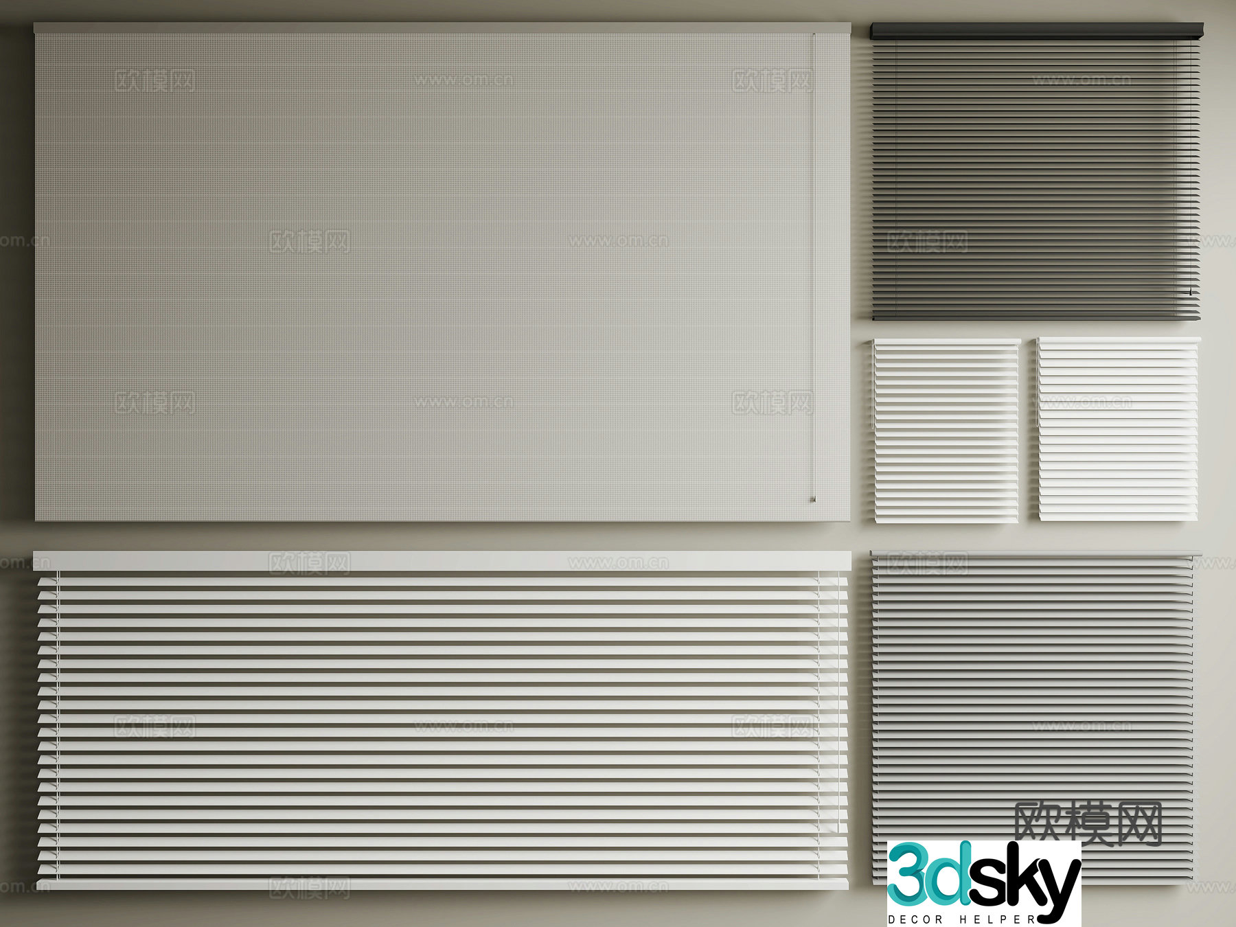 Modern venetian blinds 3d model