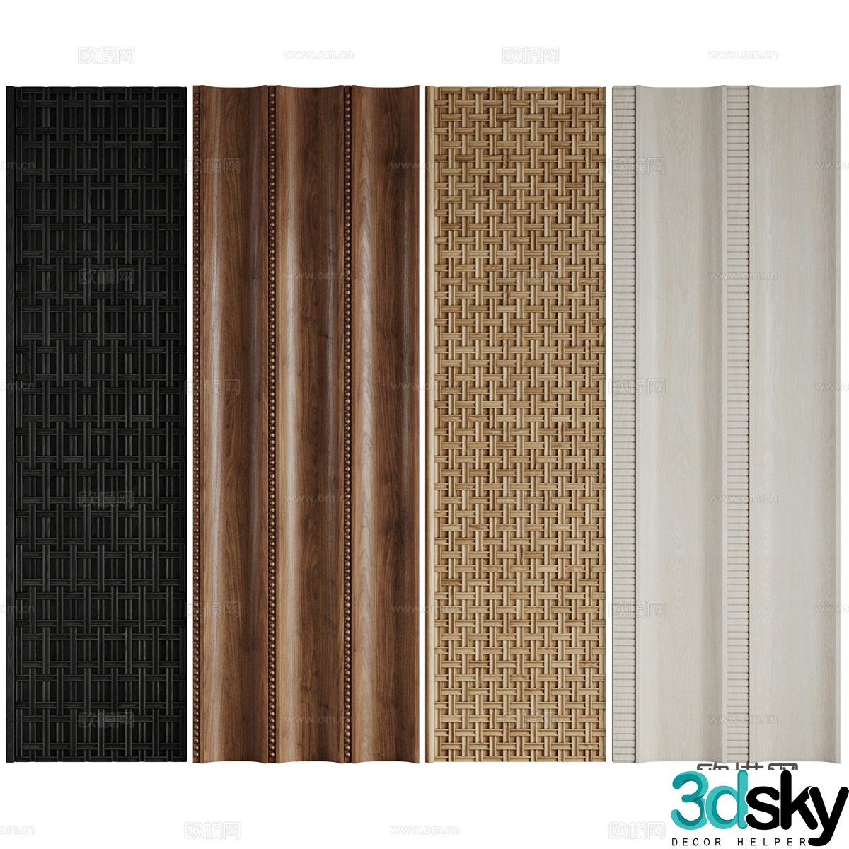 New Chinese wall panel 3D model