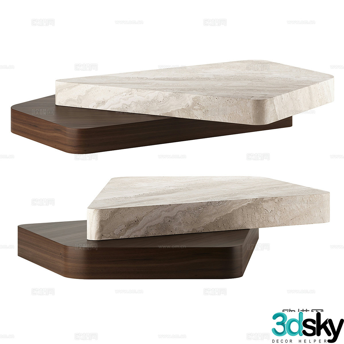 Modern Italian Luca Stefano coffee table 3d model