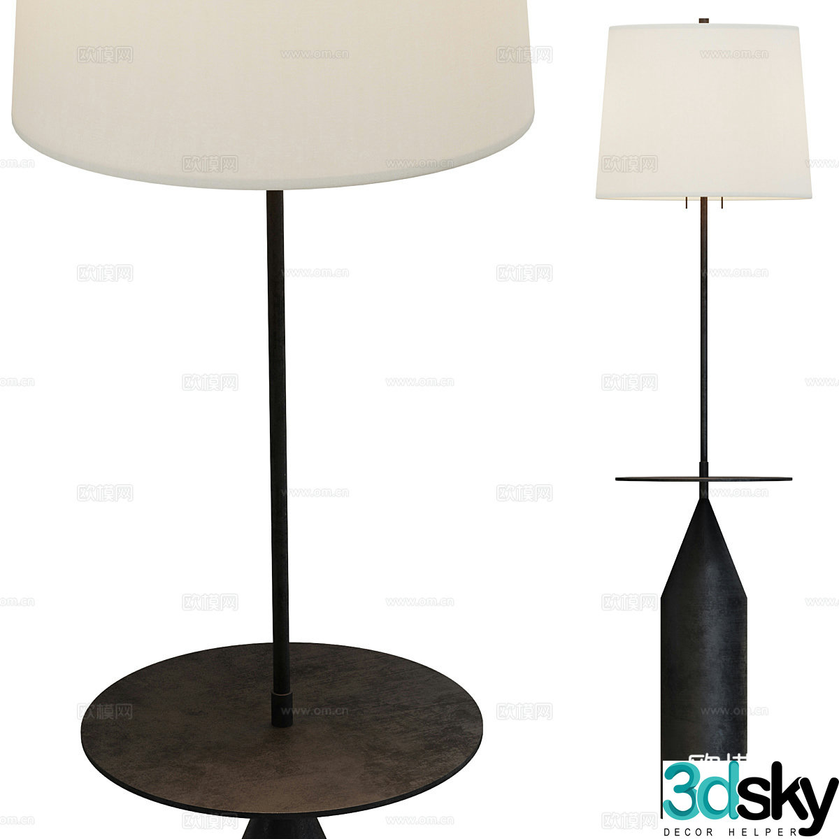 New Chinese Zephyr floor lamp 3d model