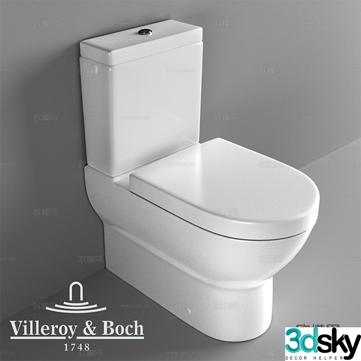 Smart toilet household toilet toilet public toilet 3D model