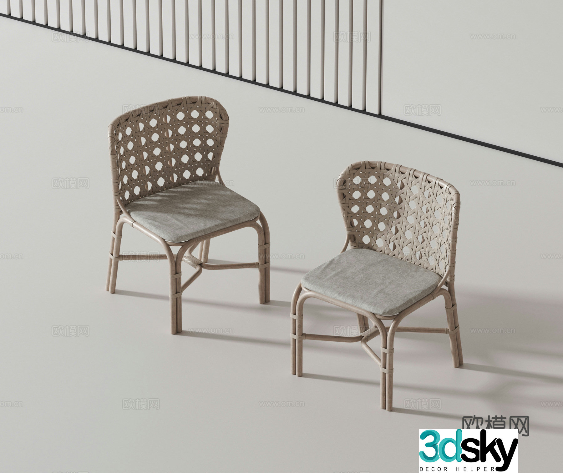 Modern single chair 3d model