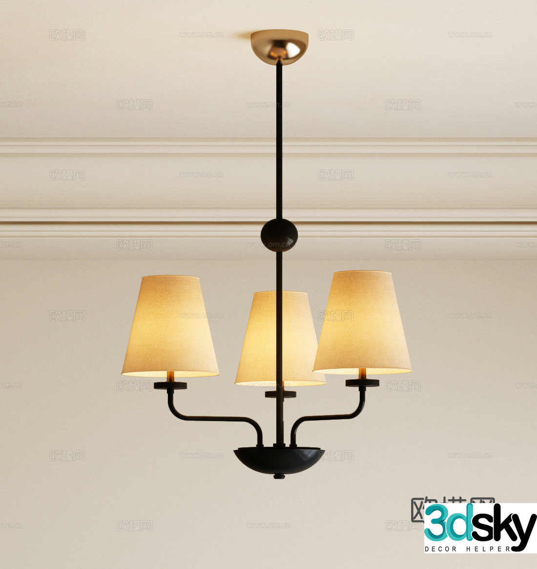 Modern medieval chandelier French medieval chandelier 3d model