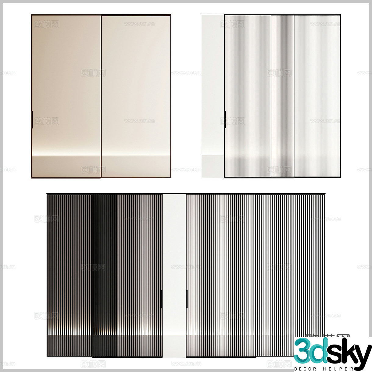 Glass door Changhong glass door Glass sliding door Kitchen glass door Bathroom glass door Balcony 3D model