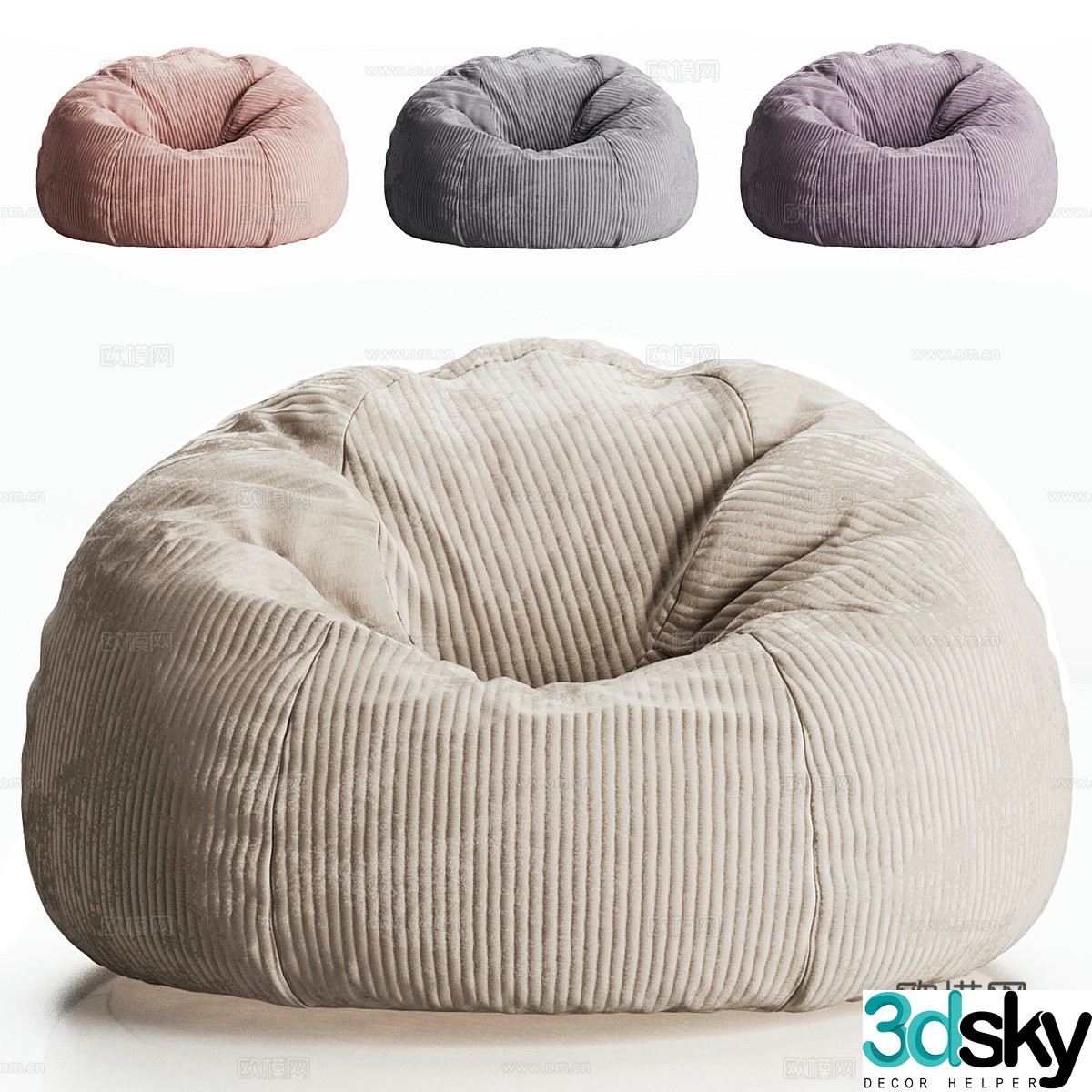 Simple single sofa lazy sofa fabric sofa small sofa fabric single chair fabric soft 3D model