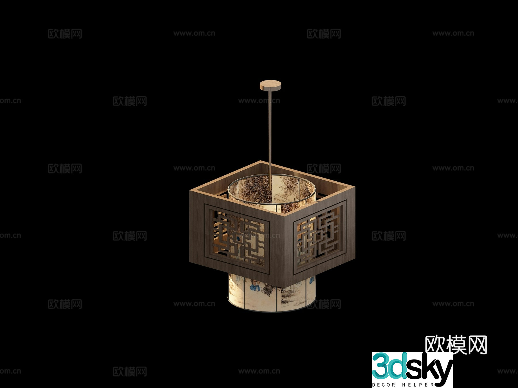 Chinese chandelier 3d model