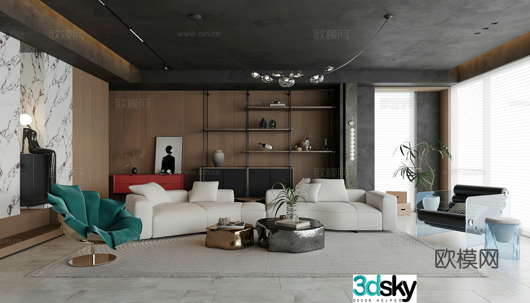 Middle Ages Living Room 3D Model