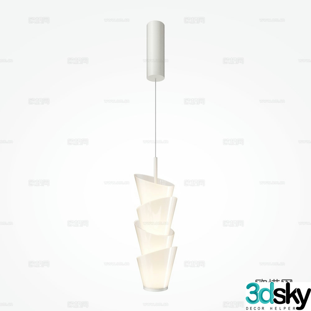 Modern creative chandeliers 3d model