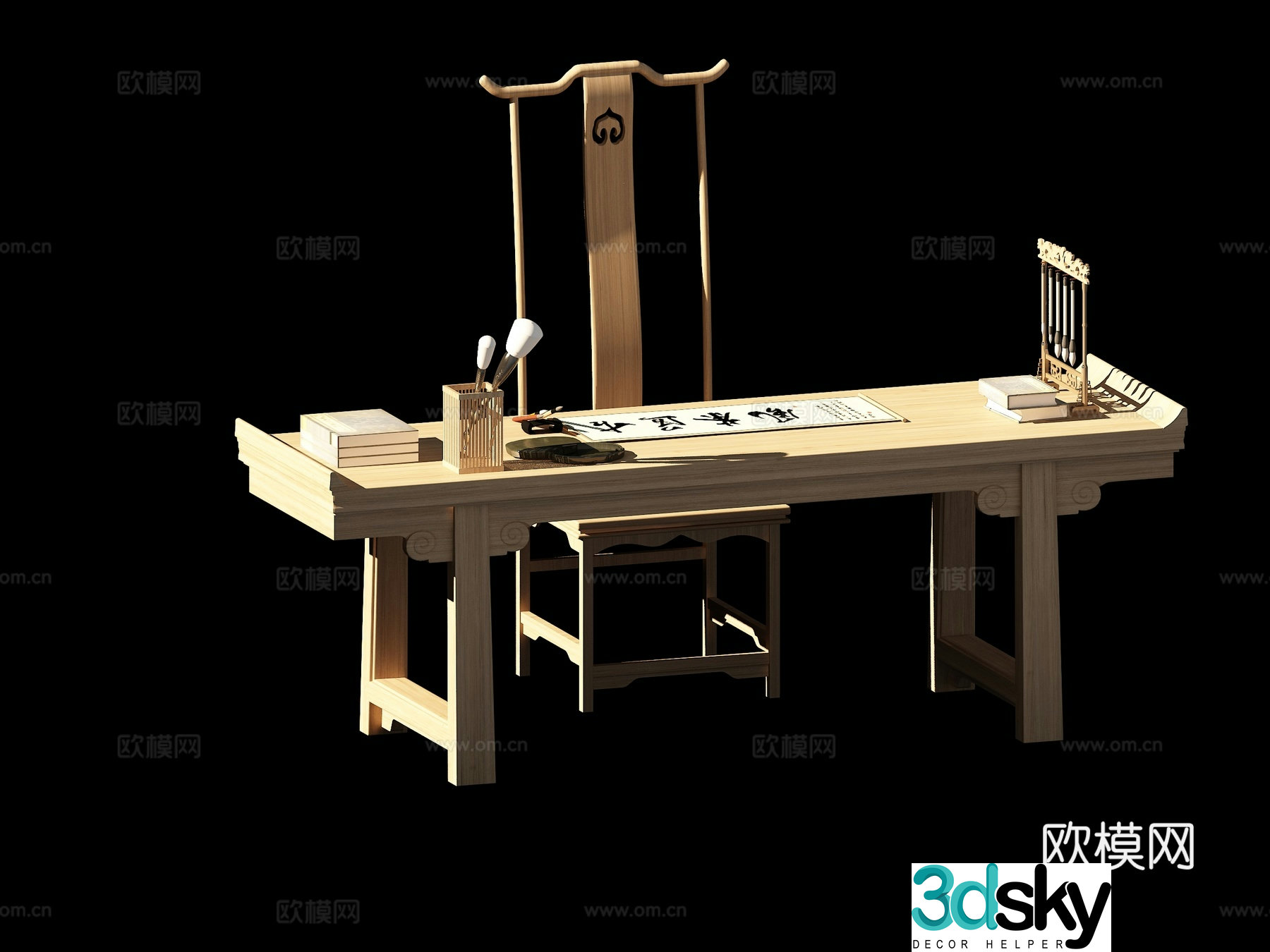New Chinese table 3D model