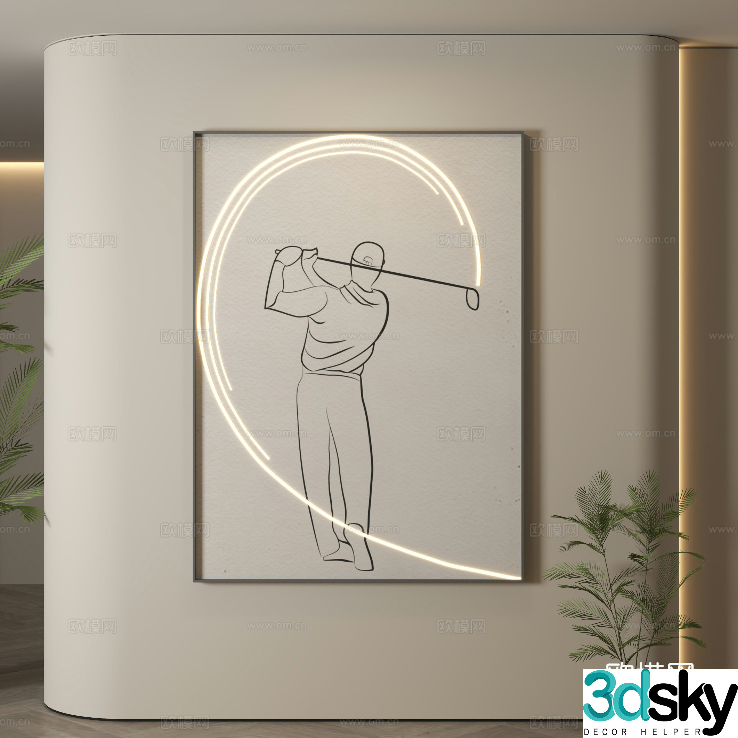 Modern decorative paintings Decorative paintings Modern hanging paintings Hanging paintings Simple hanging paintings 3D model