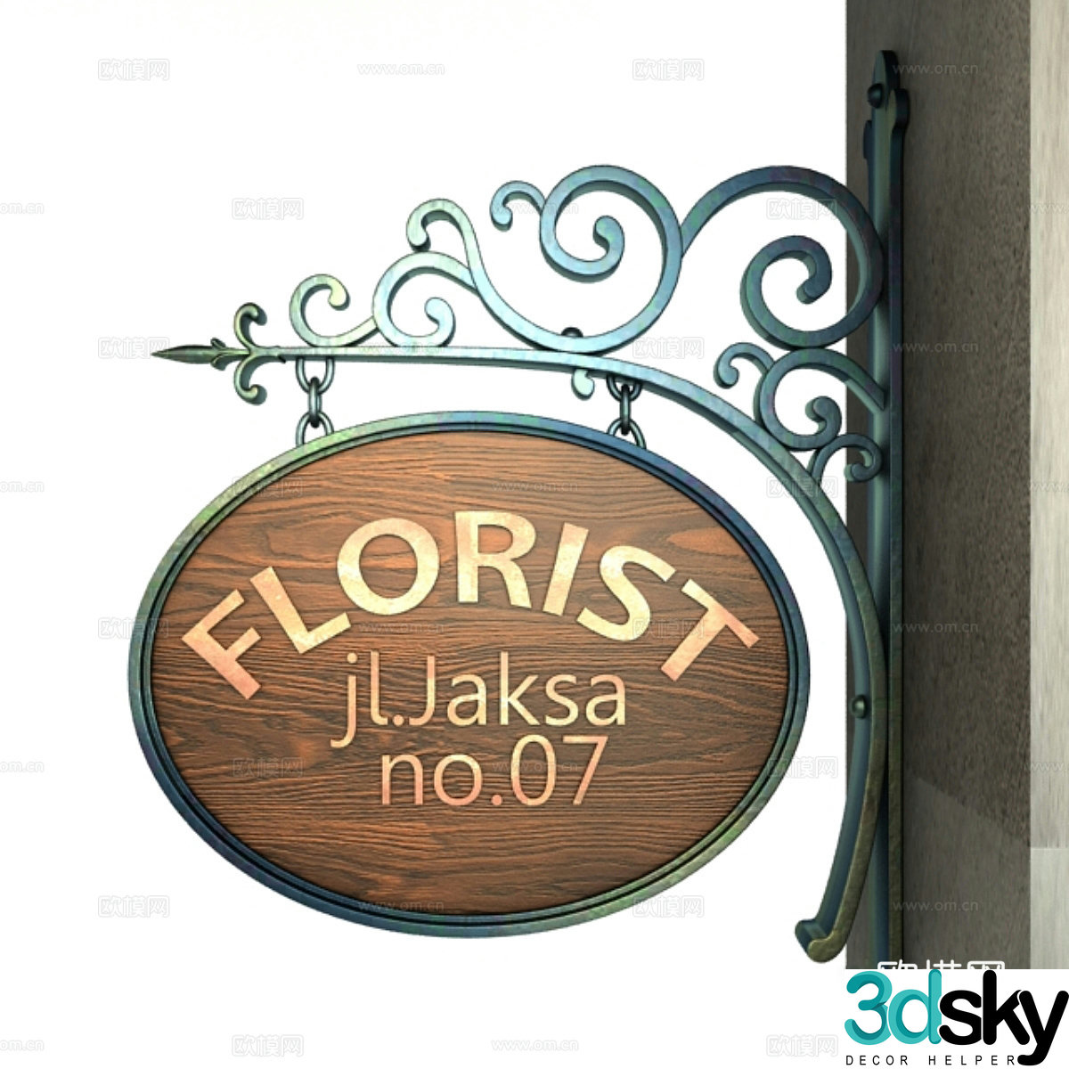 Outdoor billboard signs shop signs hotel signs guide signs 3D model