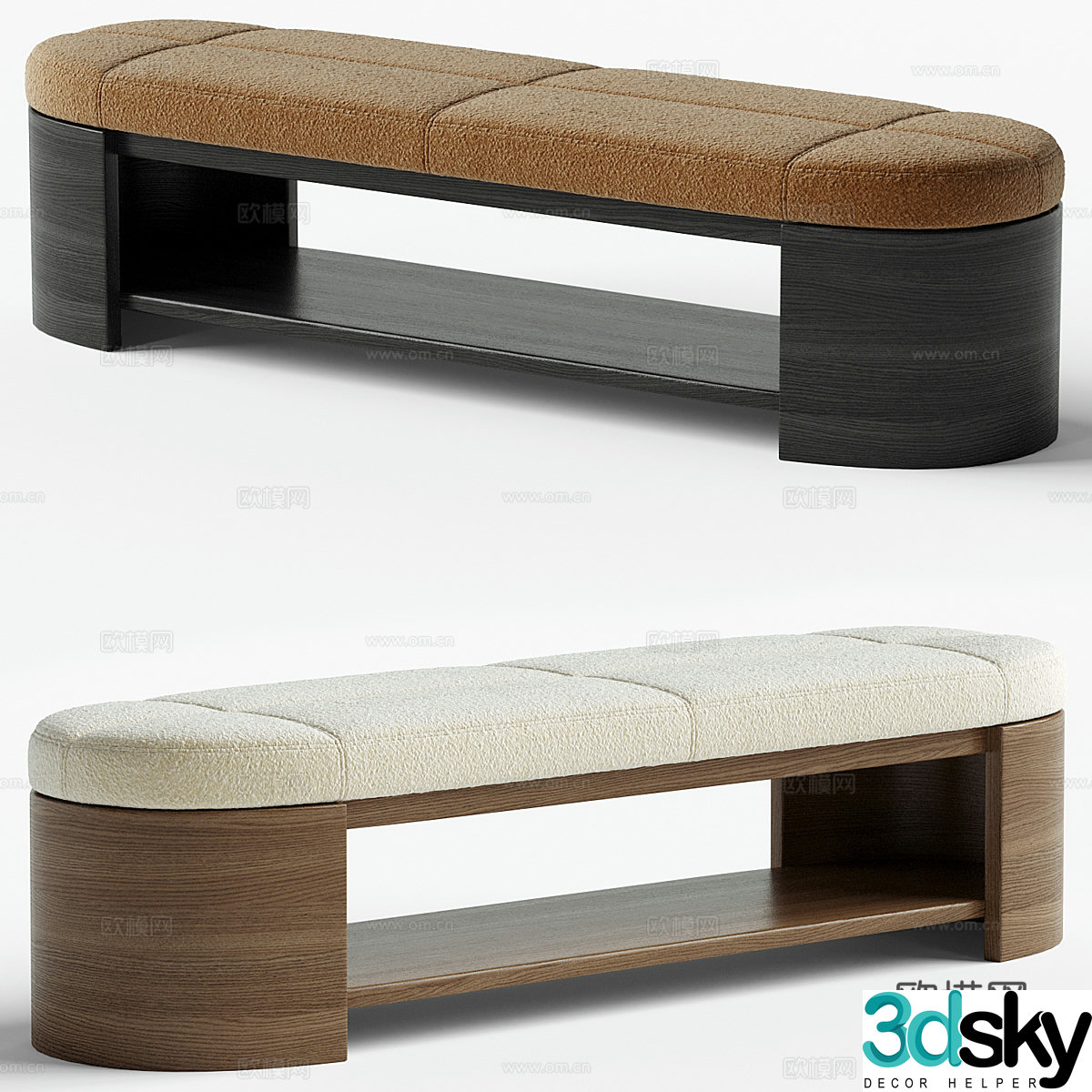 New Chinese style Abrigo bench 3D model