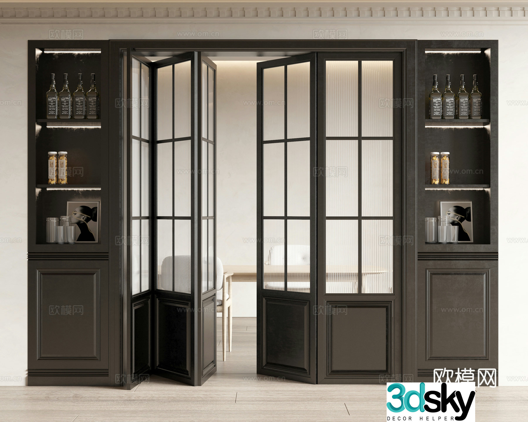French folding door 3D model