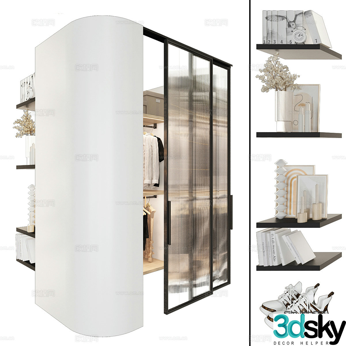 Modern wardrobe cloakroom 3d model