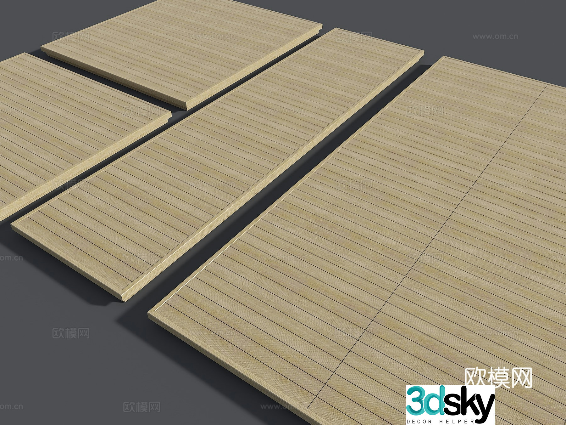 Modern flooring anticorrosion wood flooring outdoor wood flooring wood grain resting wood platform 3d model
