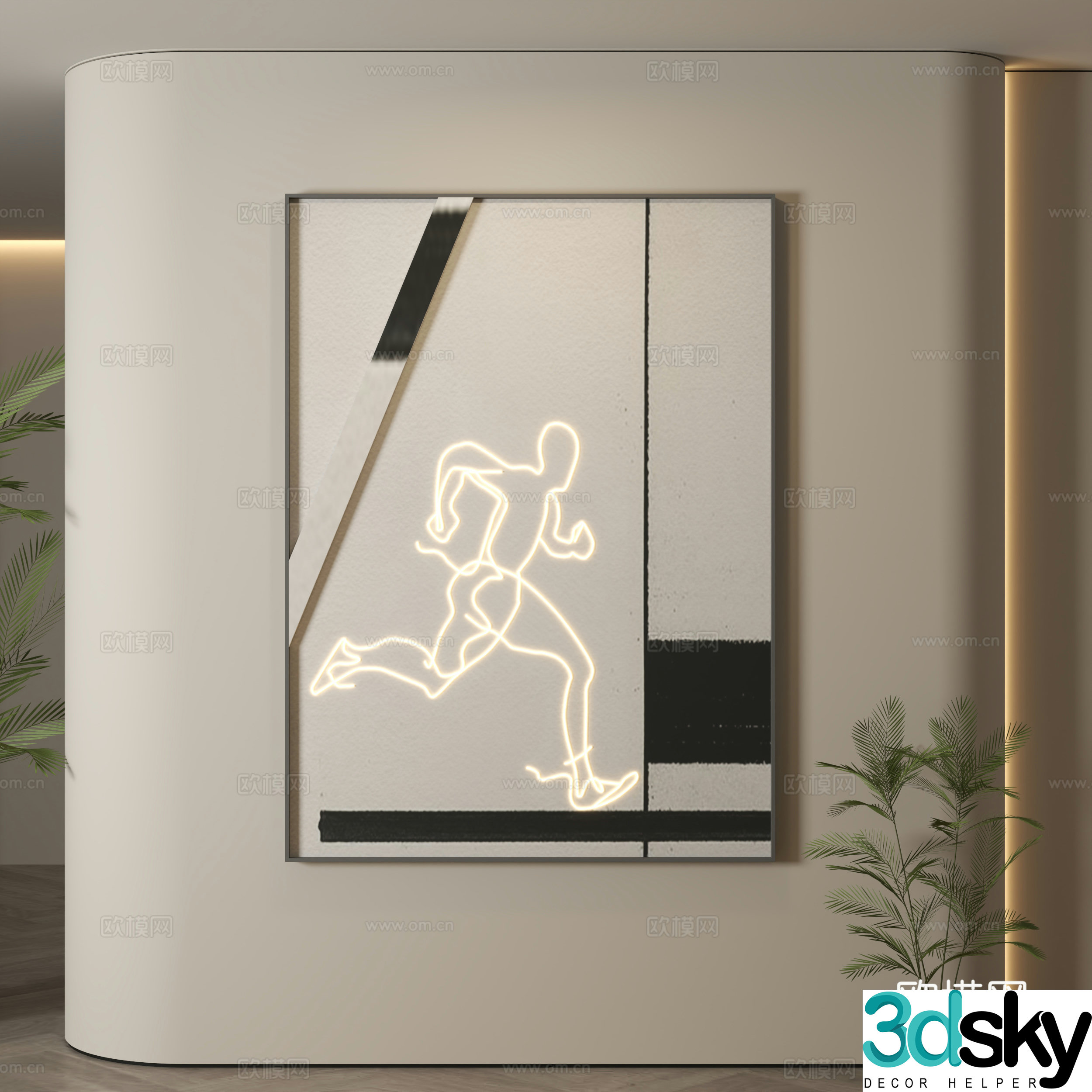 Modern decorative paintings Decorative paintings Modern hanging paintings Hanging paintings Simple hanging paintings 3D model