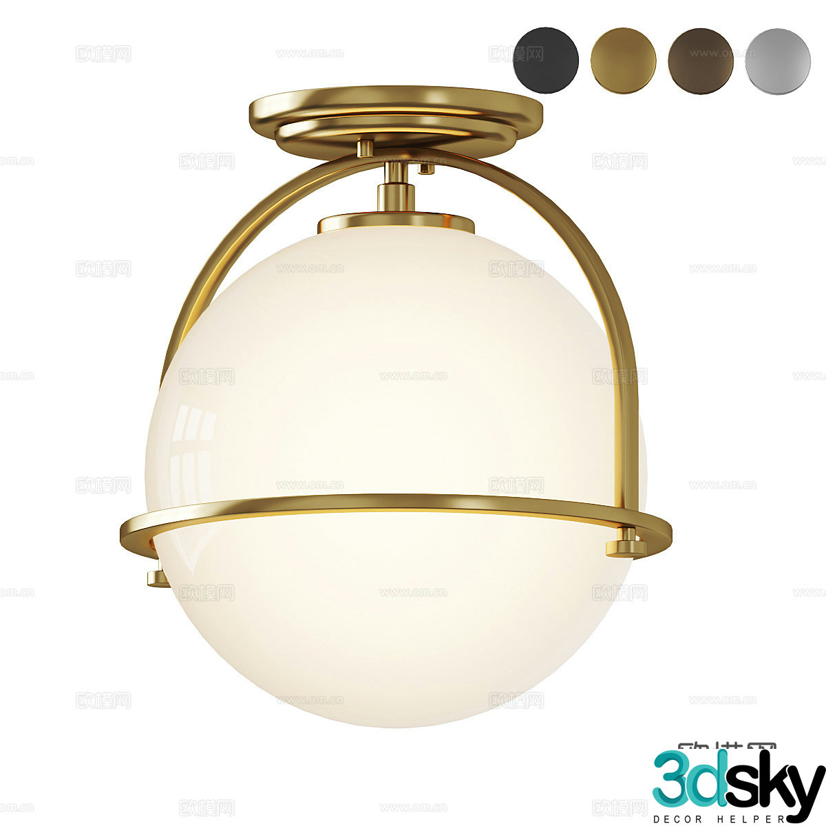 Small ceiling lamp Spherical ceiling lamp Children’s room ceiling lamp Metal ceiling lamp Light luxury ceiling lamp 3D model