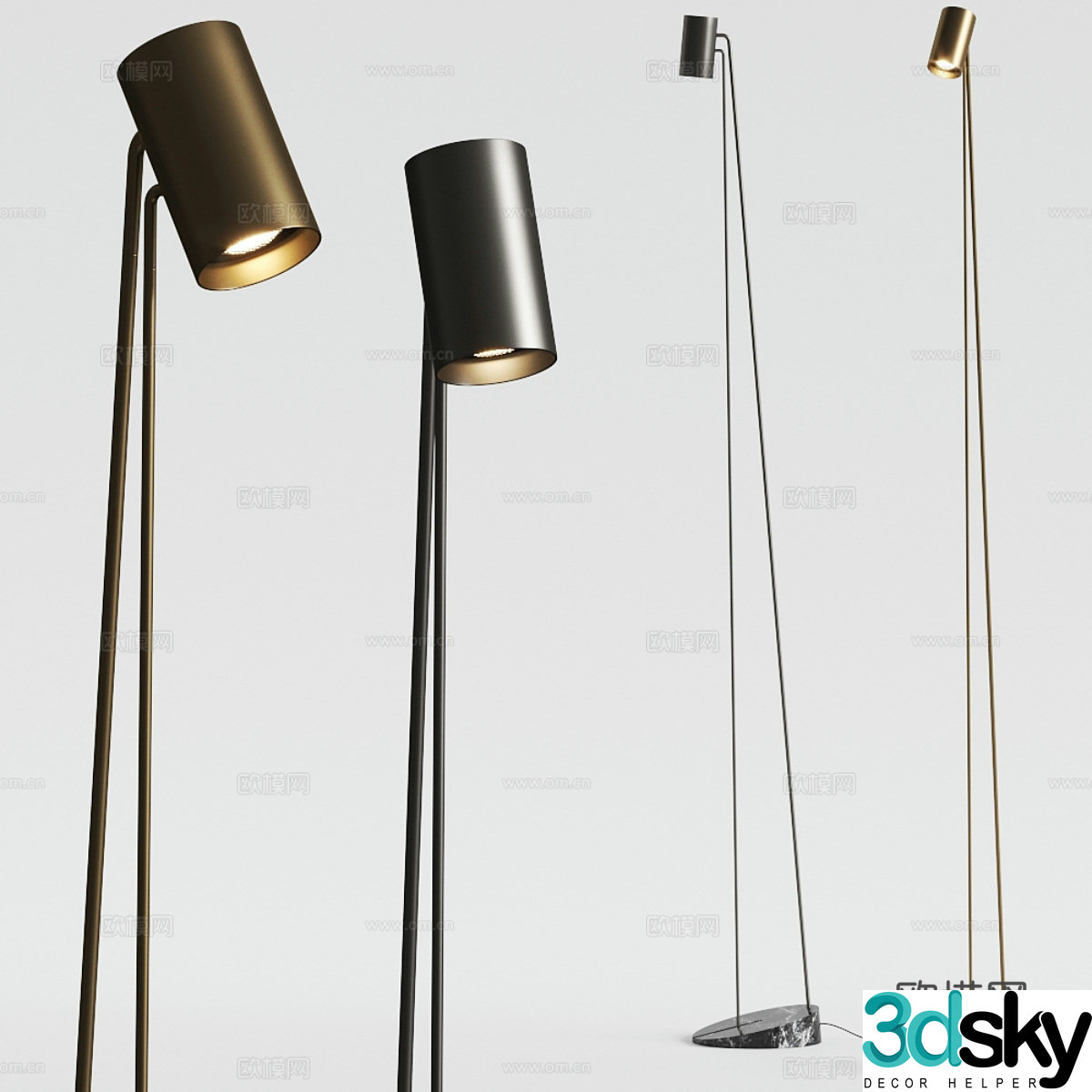 Light luxury floor lamp Simple floor lamp Minimalist floor lamp Metal floor lamp Iron floor lamp 3D model