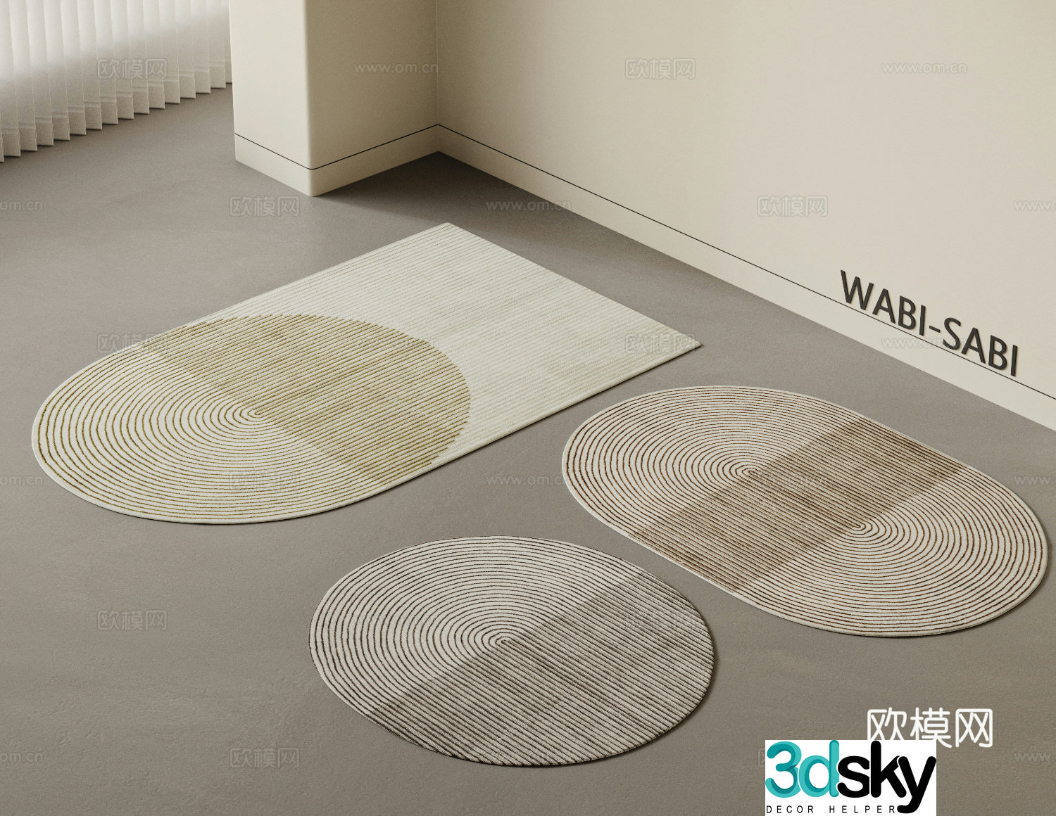 Modern carpet combination 3d model