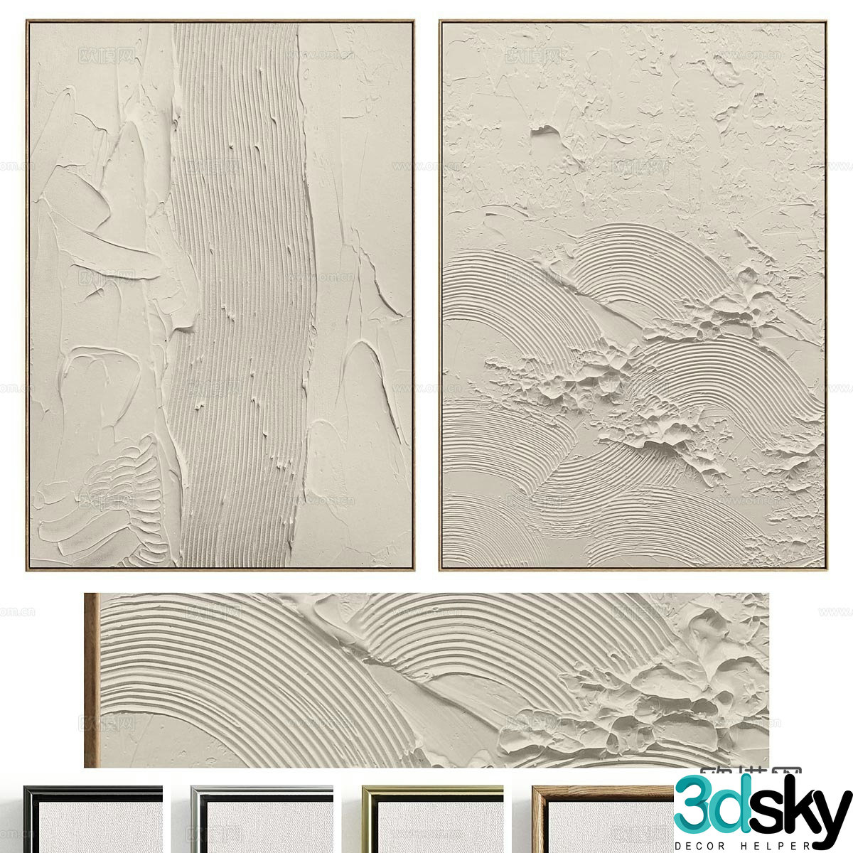 New Chinese style hanging painting 3D model