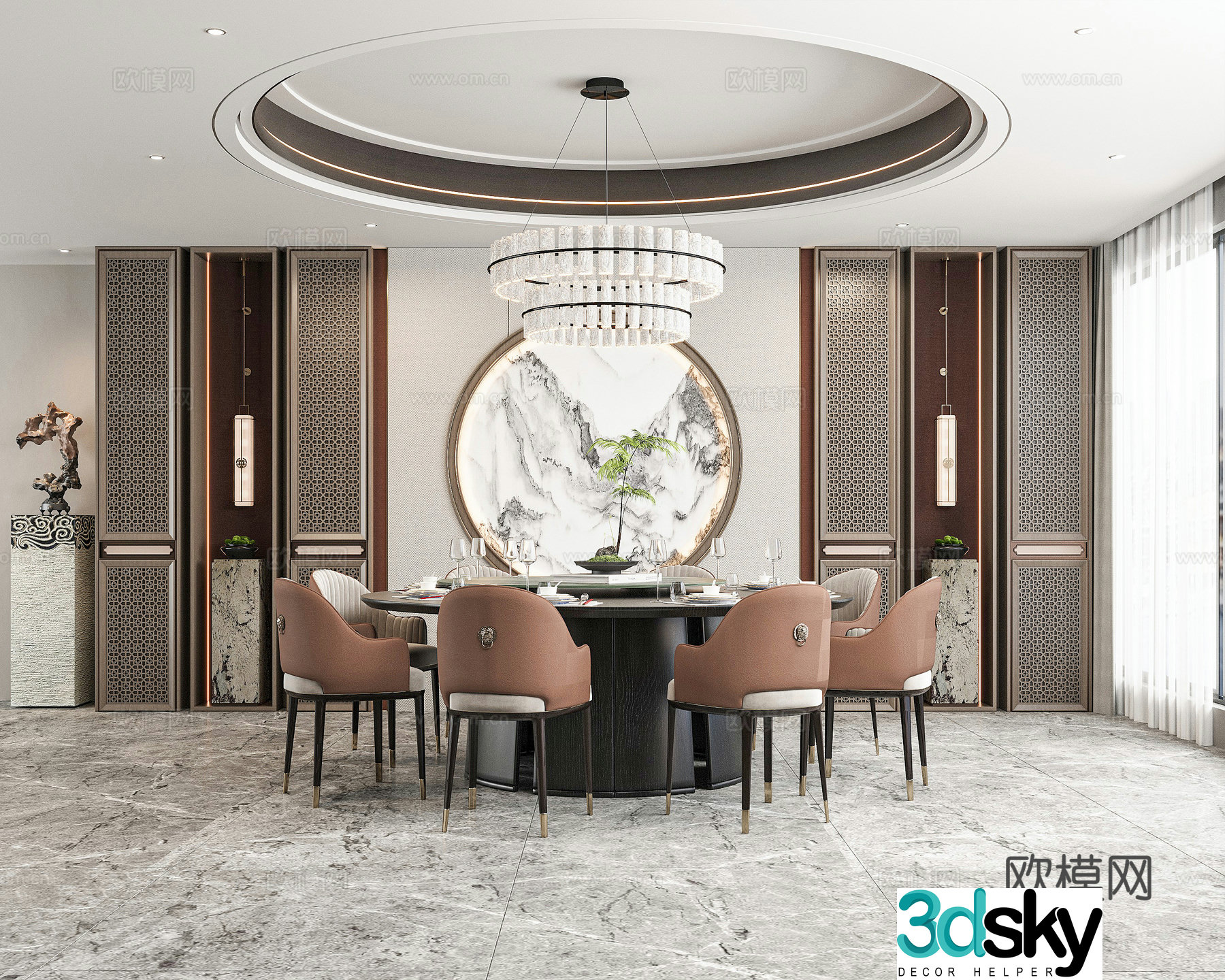 New Chinese restaurant 3D model