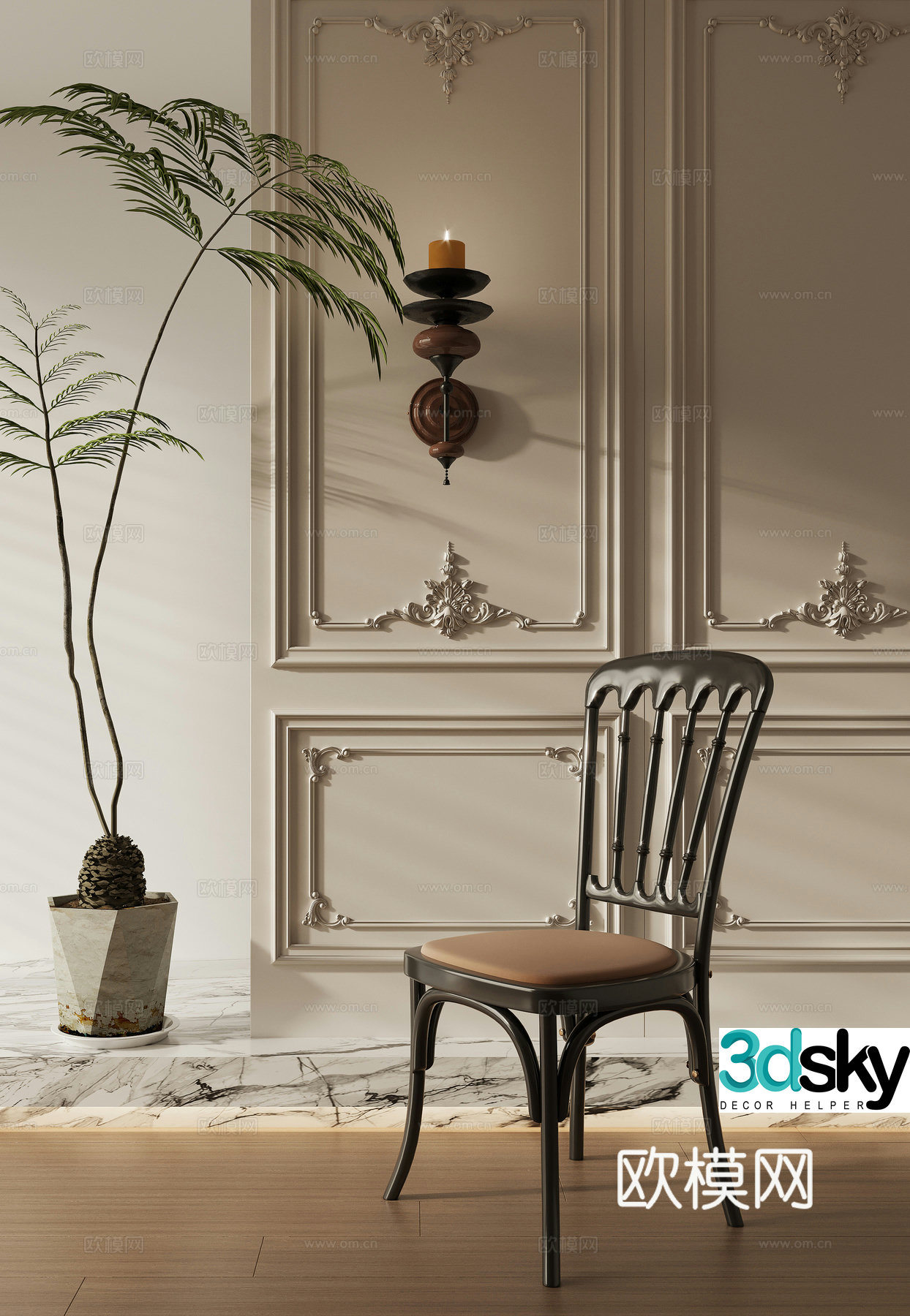 Single chair 3d model