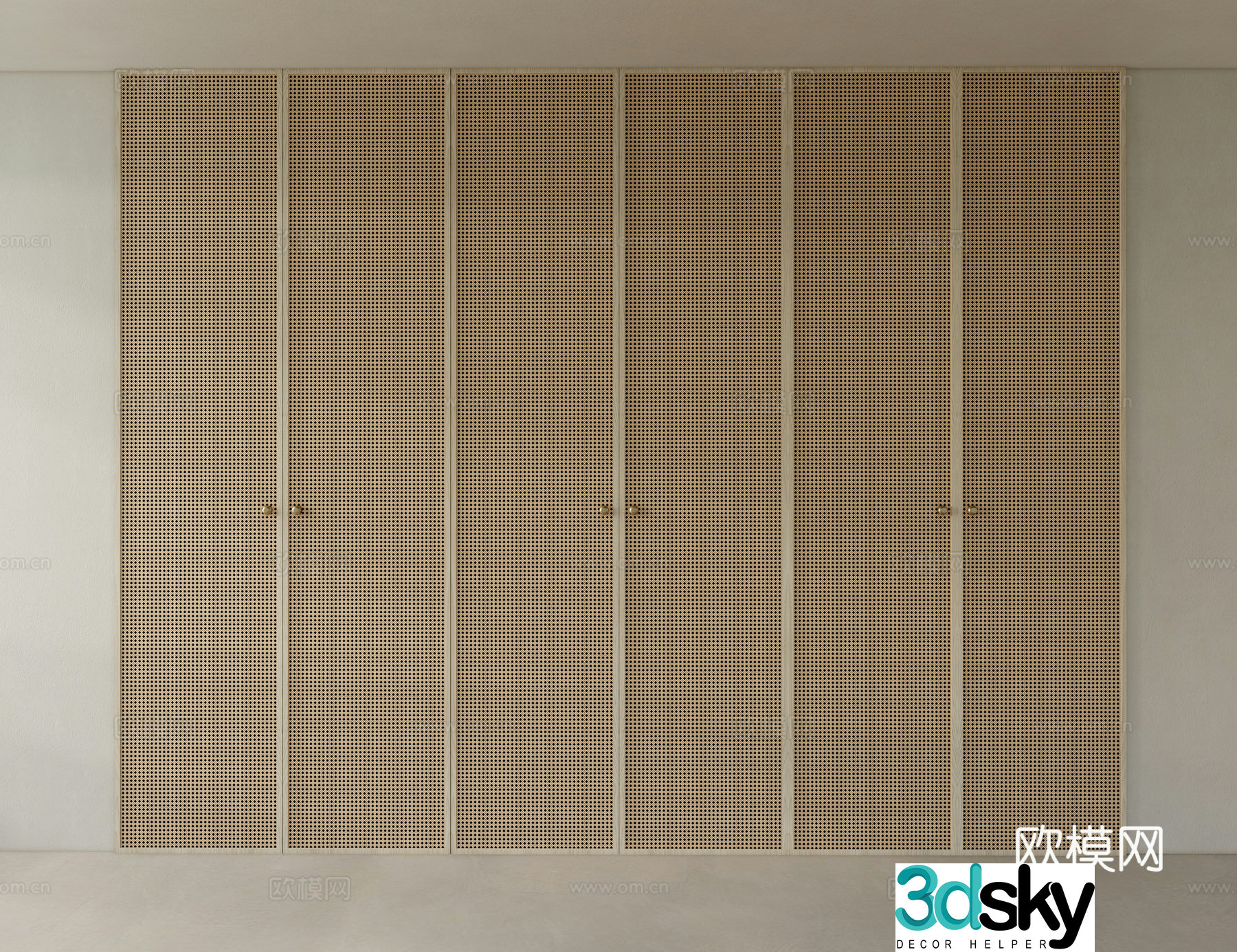 Modern other doors Cabinet door Rattan cabinet door panel 3D model