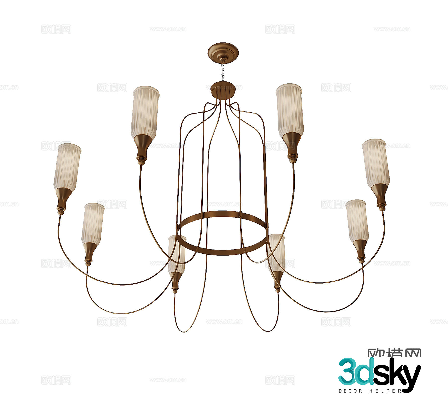 French chandeliers 3d model