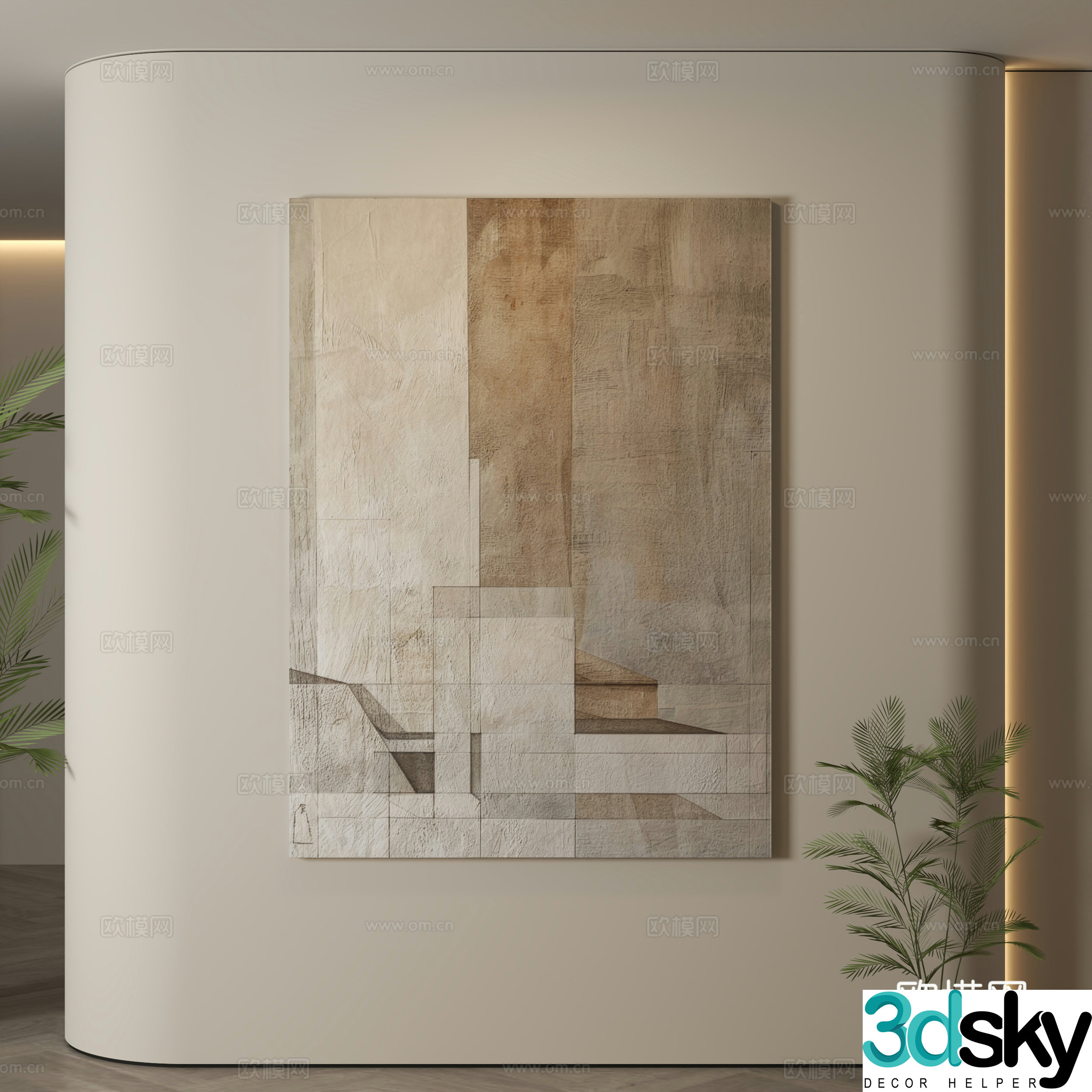 Modern decorative paintings Decorative paintings Modern hanging paintings Hanging paintings Simple hanging paintings 3D model